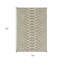 Tapis décoratif ivoire 3 pi x 4 pi tissé à la machine