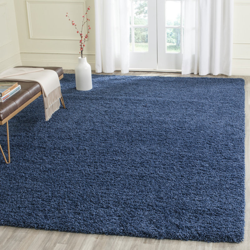 Tapis de couleur unie à poils longs Rizco Performance, Rectangle 9 pi x 12 pi