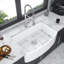 White Farmhouse Sink - 33 Inch White Kitchen Sink Ceramic Arch Edge Apron Front Single Bowl Farm Kitchen Sinks