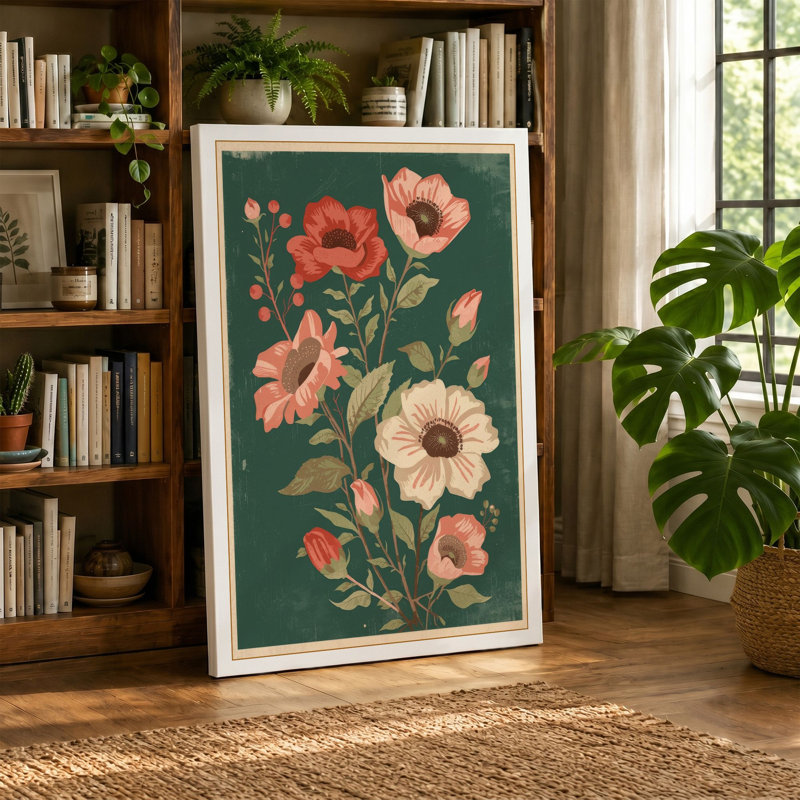 Flowering Botanicals Botanical - Wrapped Canvas, 24x16 - 61.0 x 40.6 cm, White Border