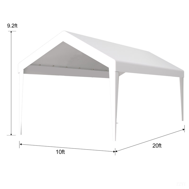 Carport Replacement Canopy Cover, Waterproof & UV Protected Tarp With  Elastic Buckles Suit For Garage Shelter, Frame Is Not Included