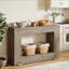 Table d'appoint 47 x 11 x 33 pouces (panneau de particules) - gris 1 pièce