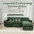 100" Chenille Sectional Couch With Two Ottomans-259962184
