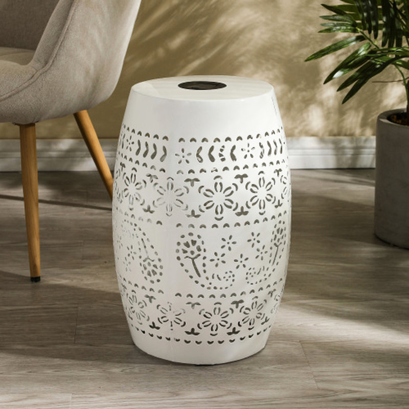 Table d'appoint solaire en fer blanc, polyvalente pour le bureau et le jardin, table en forme d'étoile avec panneaux lumineux améliorés, couleur, fonctionne bien dans les espaces intérieurs et extérieurs