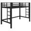 Lit mezzanine en métal avec échelle intégrée et garde-corps de protection-1157497953