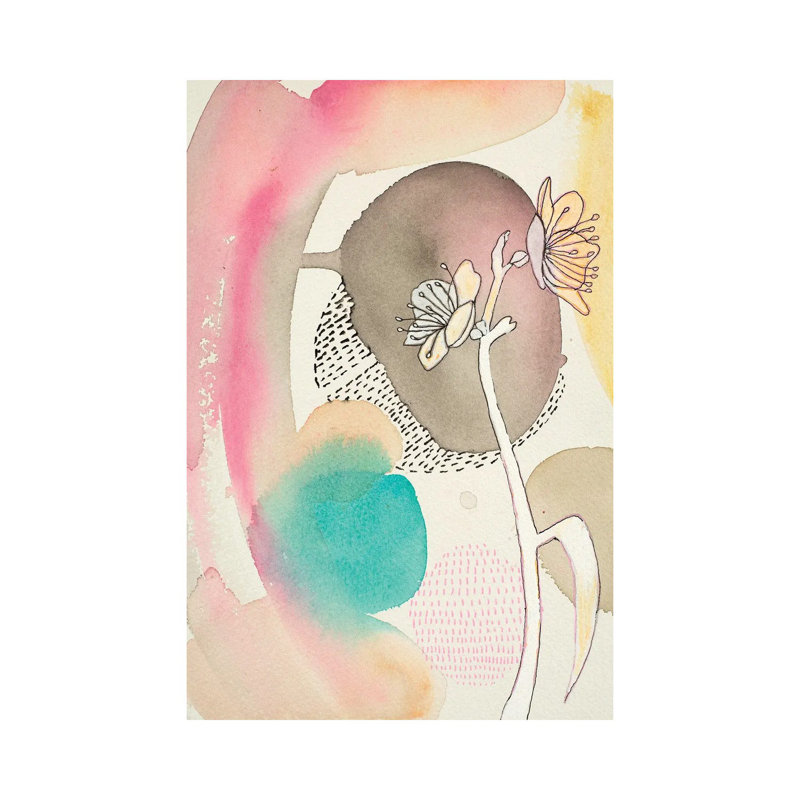 Sketched Flower With Color I by Faith Evans-Sills - Gallery-Wrapped Canvas Giclée on Canvas, 12" H x 8" W, Wrapped Canvas