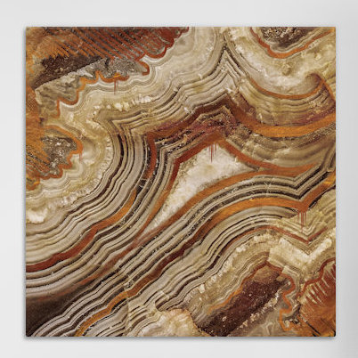 Cuivre bruni, impression sur toile tendue, H 12 po x l 12 po x P 0,75 po, Pas de tapis, Toile tendue
