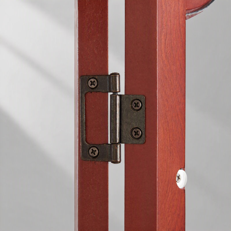 Vitrine de coin lumineuse, vitrine de style couronne avec portes et tablettes en verre trempé, ampoule incluse, décor de rangement en coin pour le salon et la chambre à coucher, finition cerisier