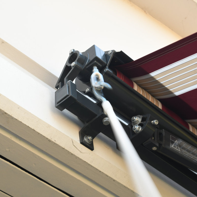White 5-Foot Metal Hook Style Hand Crank for Retractable Awning
