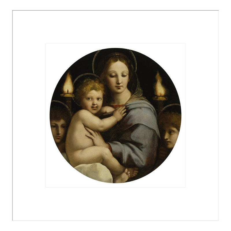 Madonna of the Candelabra par Raphael, impression giclée sur cadre, H 13,99 po x l 13,75 po