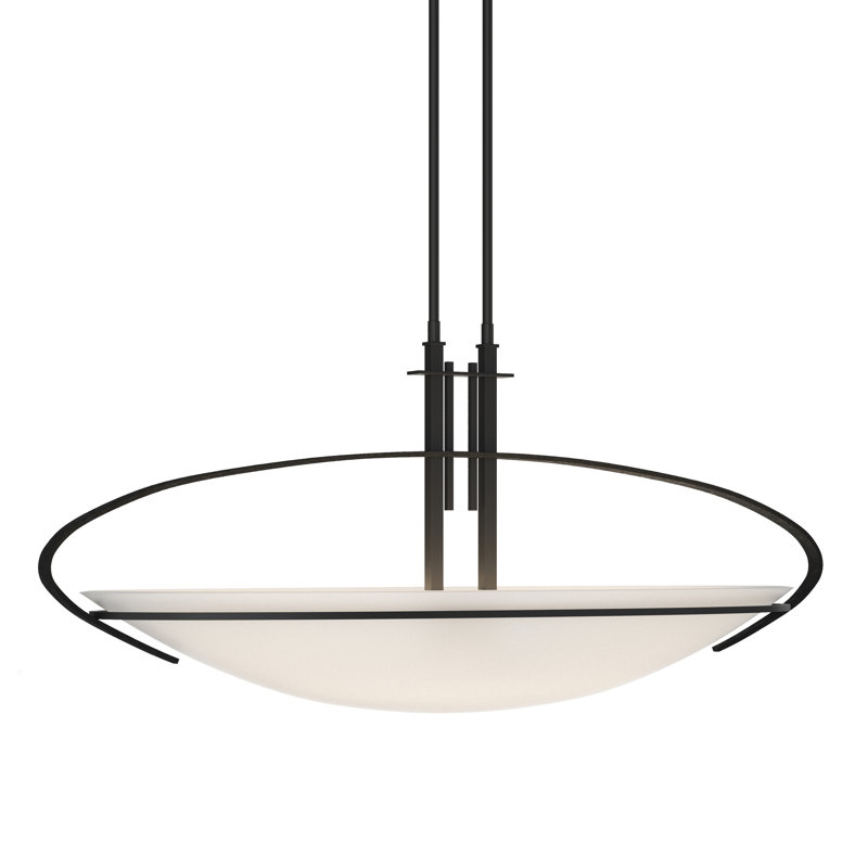 Mackintosh 2 - Light Bowl Pendant, 14.2" H x 32.5" W x 10.4" D, Black