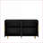 Sideboard, Black Modern Fluted Credenza with Adjustable Shelves &amp; Large Storage | MDF##