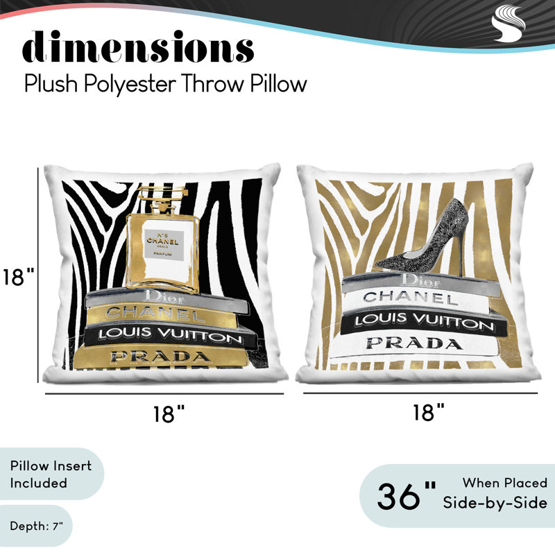 Coussin Glam Zebra Print Fashion