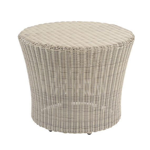 Westport Outdoor Round Side Table, Sea Salt