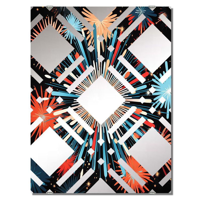 Paolino - Miroir mural avec feux d'artifice MIR134005, 40 po x 30 po