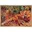 Red Foxes in Autumn Foliage, reproduction d'art sur toile encadrée-1338730011-1338730012