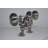 Amour Weightlifter Squat Position Chrome Statue - Size: 20"L x 7"W x 12"H.