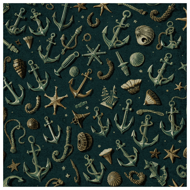 Édredon Nautical Anchors Shells, Très grand lit