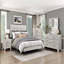Commode contemporaine en chêne gris avec 4 tiroirs et meubles de chambre à coucher en bois