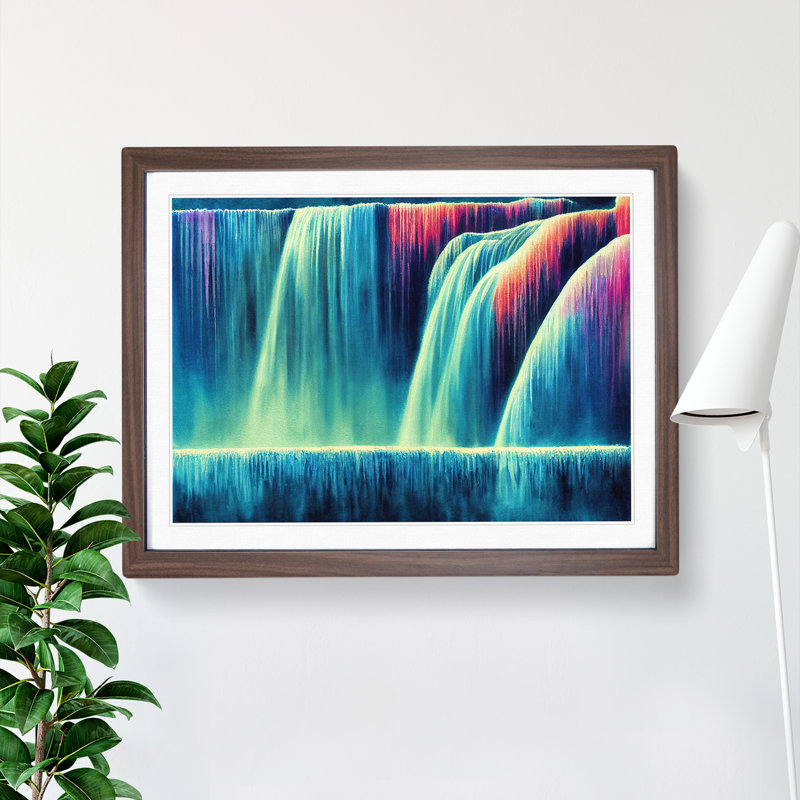 Colourful Watercolour Vol.2 - Framed Print, Walnut Framed, 46cm H x 64cm W x 2cm D