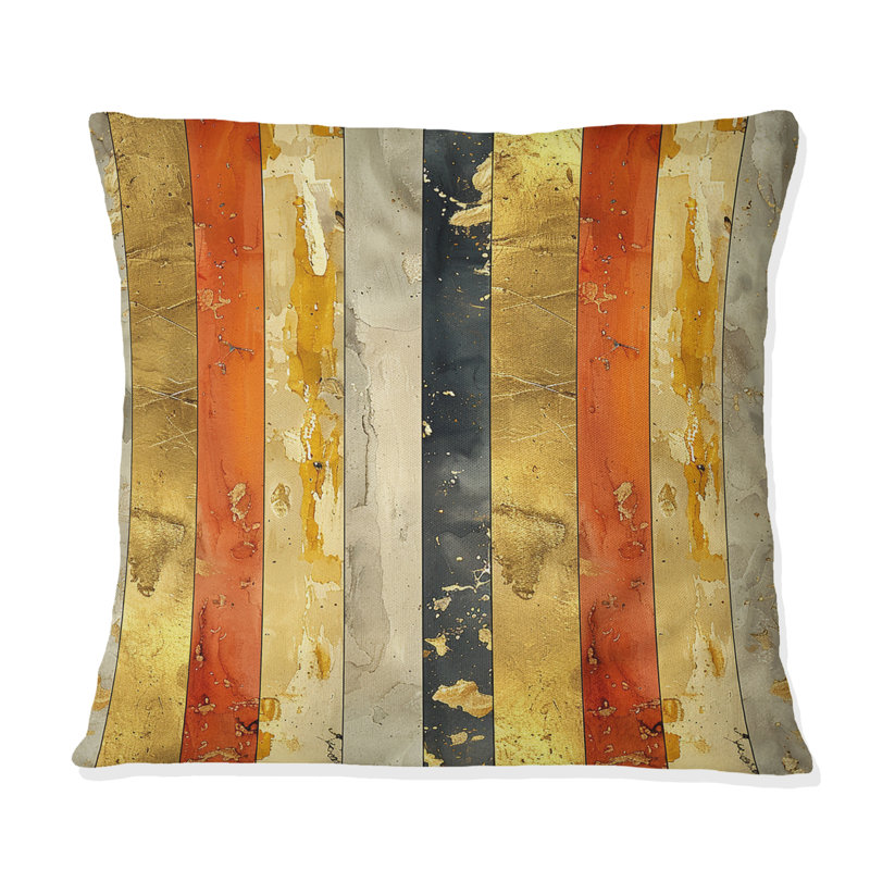 Coussin Sparkling Ivory Stripes II - Glam, H 16 po x l 16 po