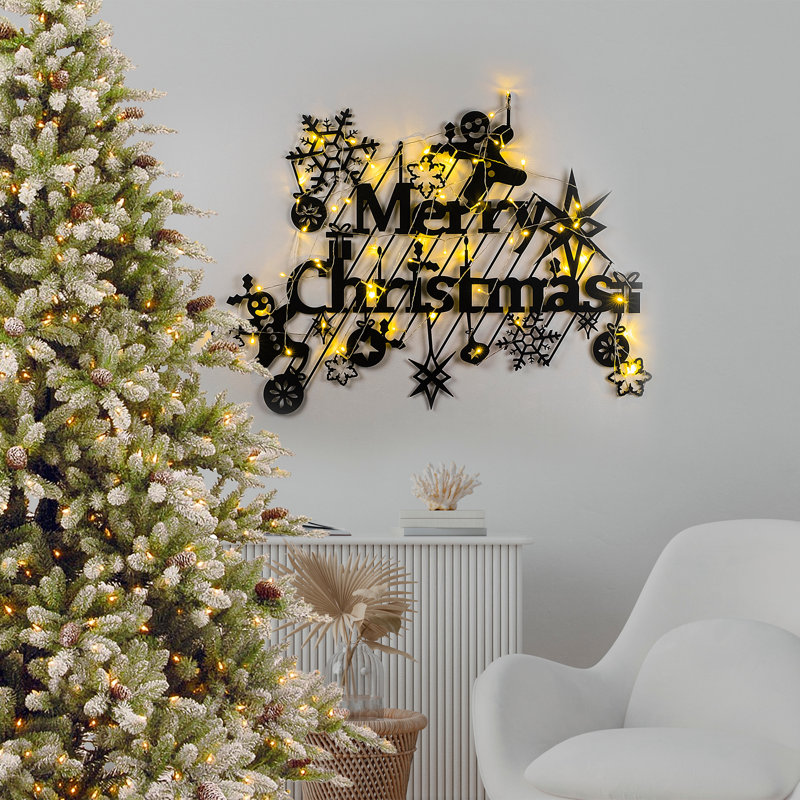 Wall Decor on Metal, Black