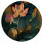 Fleur de lotus rétro dans l'étang II - Art mural en bois floral de lotus - Bois de pin naturel-414771284