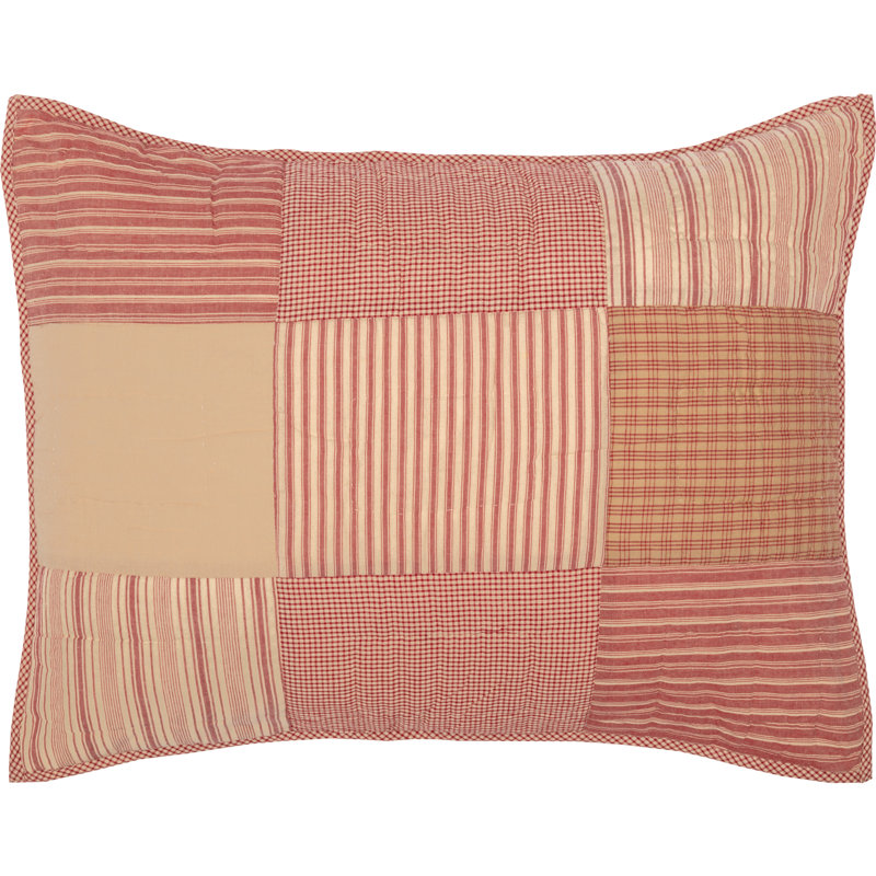 Sawyer Mill Sham Set, Standard, Country Red/Dark Tan/Khaki