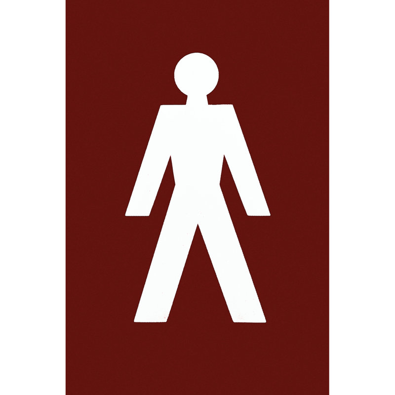 Amarys Male Sign 100Mm X 150Mm, Wine Red