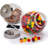 Set of 2 Large Glass Cookie Jars for Kitchen Counter