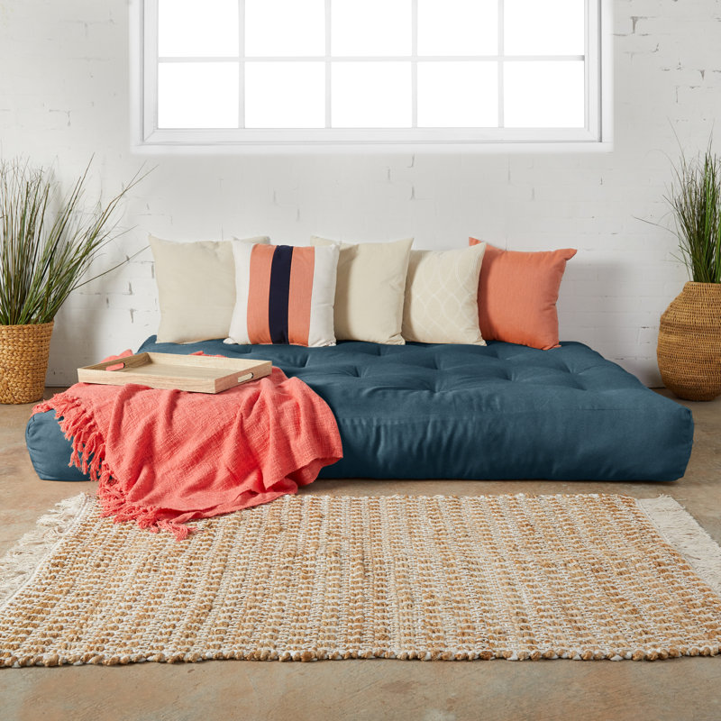 Matelas de futon en coton Otega, 10", Écume de mer, écume de mer