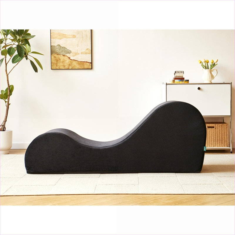 Pour la détente dans le salon intérieur, ce fauteuil à billes ergonomique simple en polyuréthane tonique noir