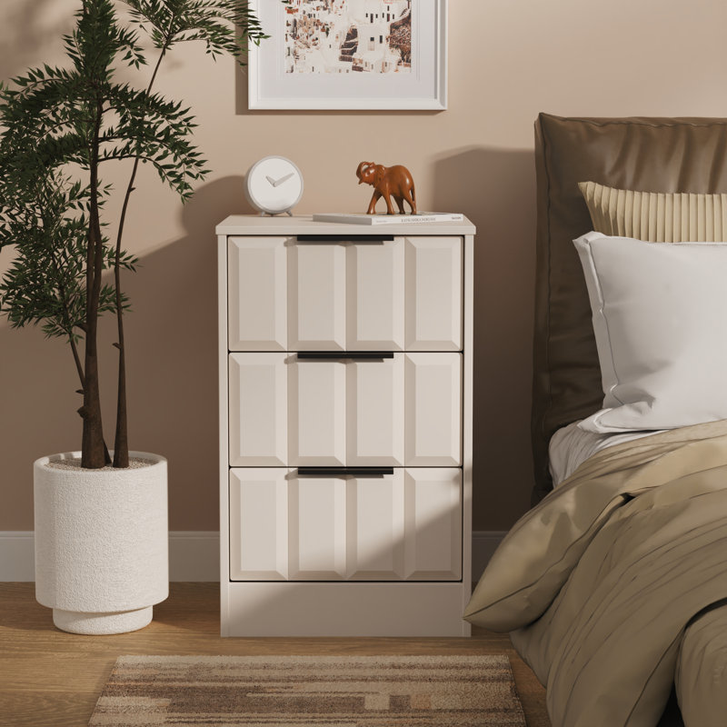 Doss 45cm W Manufactured Wood Bedside Table, Kashmir Matt