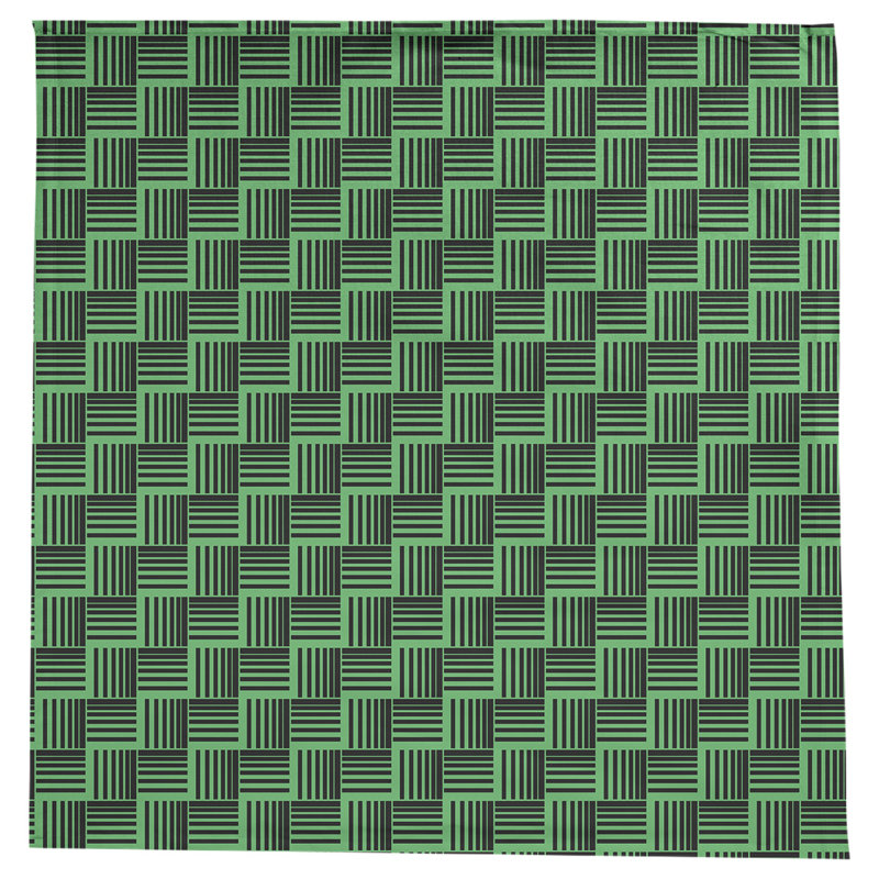 Rayures nattes classiques Nappe, Vert/noir