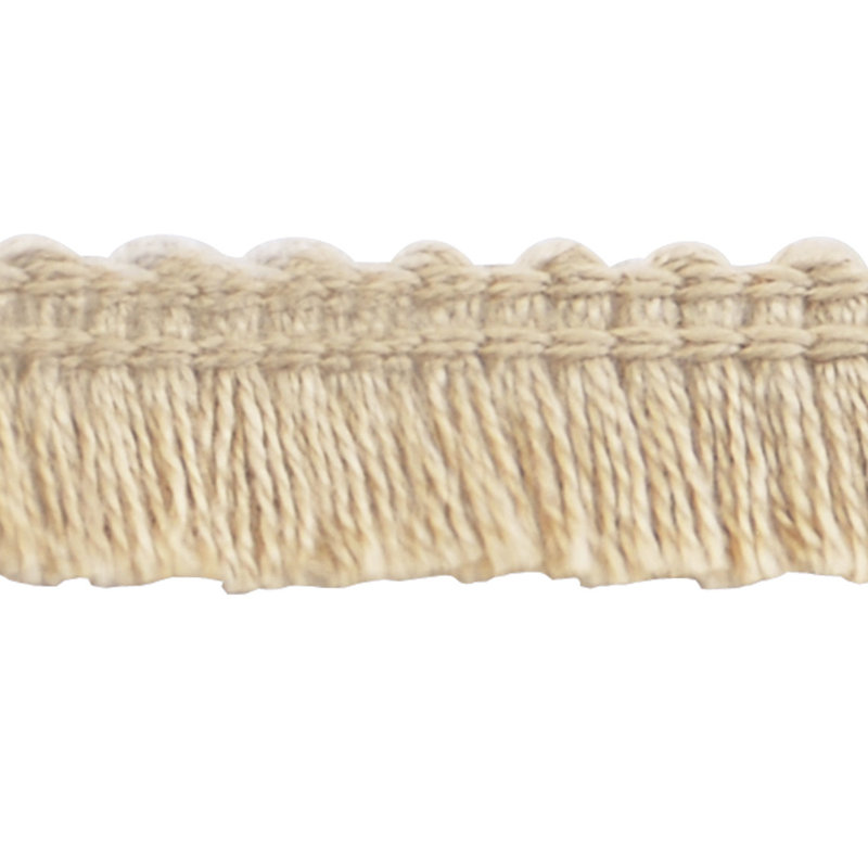 Landon A Brush Fringe Fabric, Beige