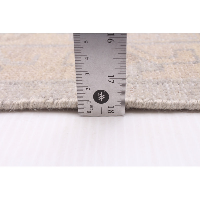 Tapis oriental gris clair en laine noué à la main Anatolian, Rectangle 6 pi x 9 pi