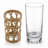 4-Piece Rattan Drinking Highball Glasses Set