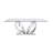 Miska Rectangular Dining Table in Clear and Mirrored Silver