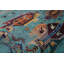 Wool Oriental Area Rug in Light Blue
