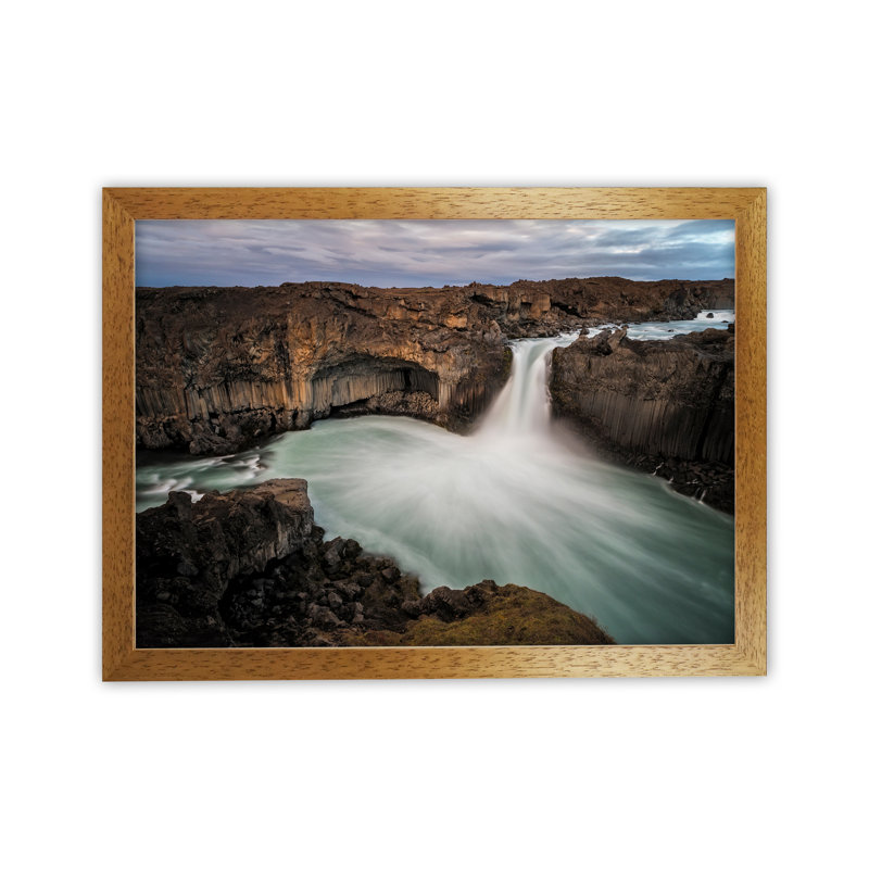 Afterglow by Karsten Wrobel - Print on Canvas, 46cm H x 63cm W x 3cm D, Brown Framed
