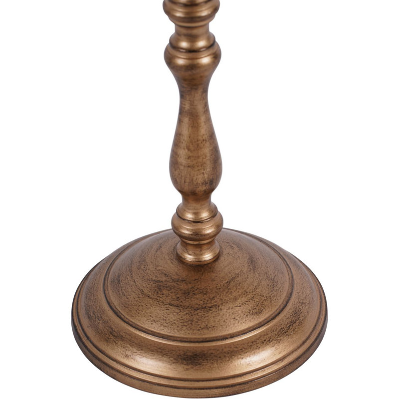 Aluminium Tabletop Candlestick, 28 cm H x 13 cm W x 13 cm D
