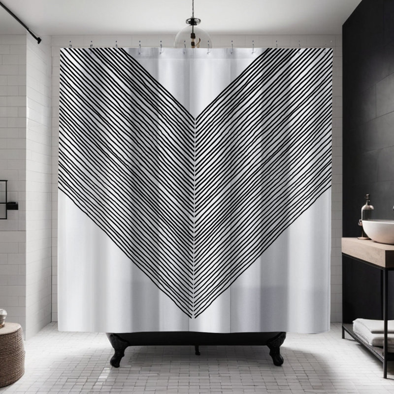 Rideau de douche Coco, Noir