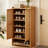 6 Layers Shoe Storage Cabinet with Doors Freestanding Entryway Shoe Cabinet with Spacious Worktop