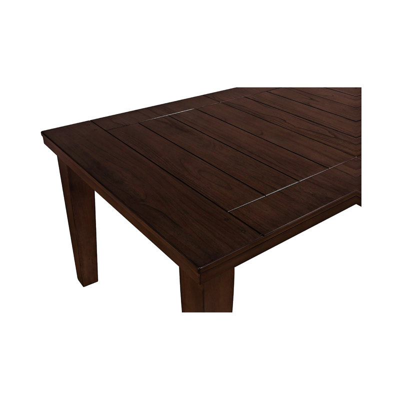 Table de salle à manger 18 po rectangulaire en bois brun, Brun