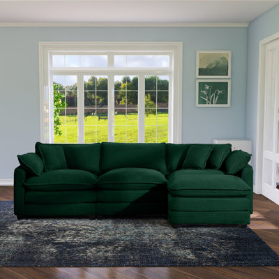 Balendin 114.25" Convertible Sectional Sofa Couch, L Shaped Couch Sofa