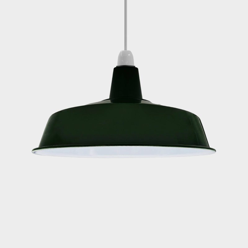 18.7cm H Metal Dome Lamp Shade, Green