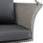 2 balançoires extérieures, tissées, coussin imperméable, siège de balançoire de patio, tissé gris avec coussin et coussins