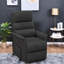 Fauteuil inclinable électrique moderne, structure en acier noir, confortable pour la maison
