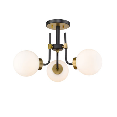 Emond Glass Semi Flush Mount