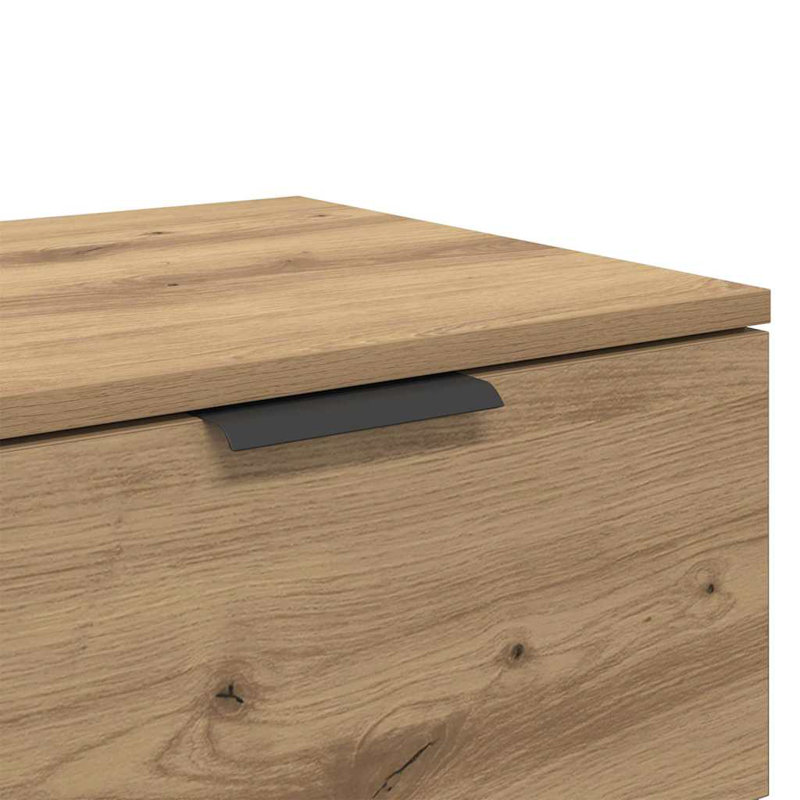 45cm W Manufactured Wood Bedside Table, Artisan Oak